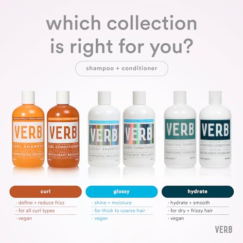 VERB Curl Conditioner - Soften, Define + Hydrate - Frizz Control + Curl Retention - Vegan, No Parabens or Harmful Sulfates