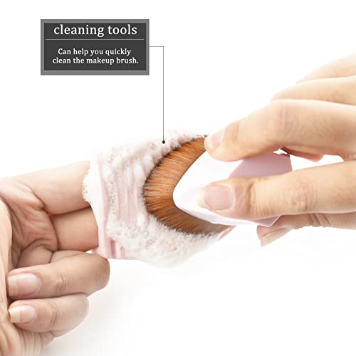 30Pcs Pink blue gradient makeup brush with makeup sponges makeup tools set makeup brush set natural synthetic eye shadow foundation make-up facial mixed powder blusher concealer eye makeup brush set