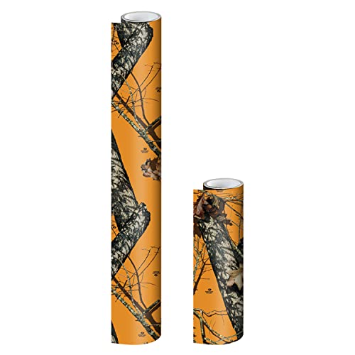 Mossy Oak Matte Camo Roll Hunting Patterns, Self-Adhesive Vinyl Wrap, DIY (48"x36", Blaze)