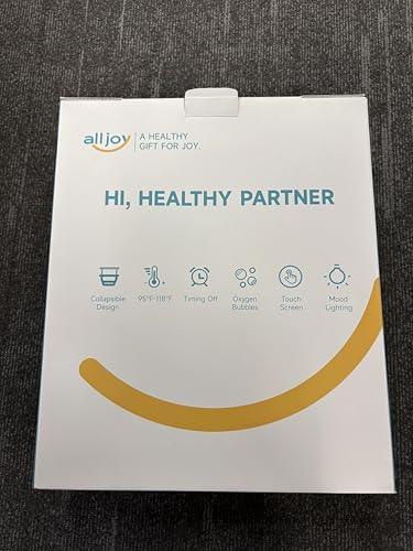 ALLJOY Foot Spa Bath Massager with Heat, Collapsible Foot Massager Spa Soaking Tub with Bubbles, Pumice Stone, Timer, 6 Shiatsu Massage Rollers Pedicure FootSpa for Relaxation, Gifts for Dad, Mom