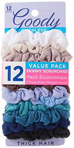 Goody Ouchless Value Pack Heather Scrunchies, 12ct