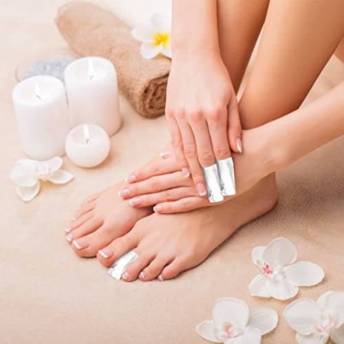 500Pcs Nail Polish Remover Gel Nail Foil Wraps Aluminium Soak Off Foils Cotton Pads Gel Nail Polish Wraps Removal Tool Kit Finger Nail Polish Remover with Lint Free Lager Cotton Pad(500PCS)