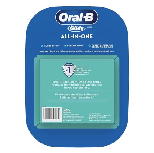 Oral-B Glide Mint All-in-One Dental Floss, 48 Yards Each (Pack of 6)