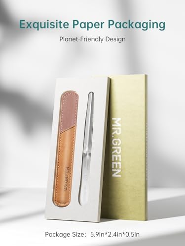 MR.GREEN Curved Nail File – Double-Sided Metal Nail File for Men & Women with Protective Travel Case, Ergonomic Anti-Slip Handle, Washable & Reusable, for Fingernails & Toenails