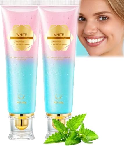 Niacinamide Whitening Toothpaste, Easilyous Radiant Whitening Toothpaste,Fresh Breath,Remove Tooth Stains, 2 Pack