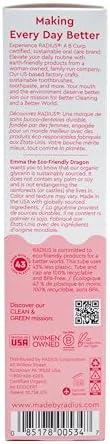 RADIUS USDA Organic Kids Toothpaste 3oz Non Toxic Chemical-Free Gluten-Free Designed to Improve Gum Health for Children's 6 Months and Up - Dragon Fruit - Pack of 3