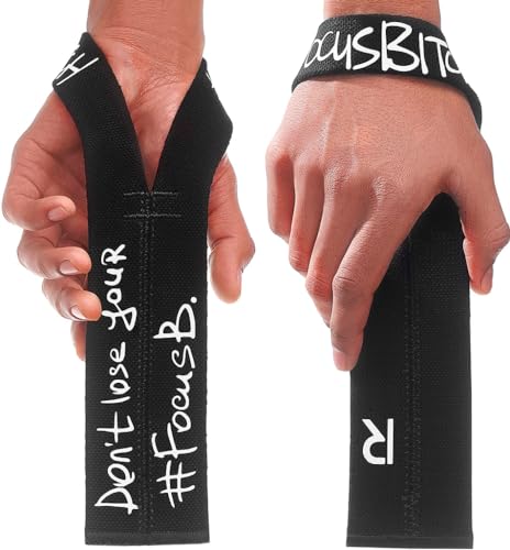 WARM BODY COLD MIND V1 Lifting Wrist Straps for Olympic Weightlifting - Rated at 660 lb - Hand Wraps for Powerlifting, Weight Lifting, Bodybuilding Functional/Cross Training, Deadlift Gym Bar, Cotton
