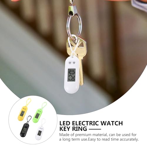 jojofuny 4pcs Electronic Watches Keychain for Examination Funny Pocket Watches Hanging Gadgets for Men Random Color