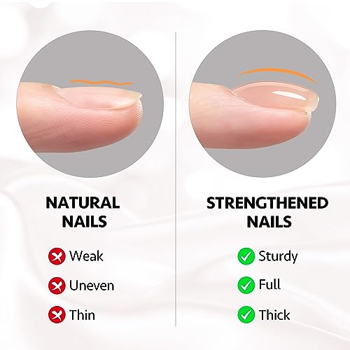 GAOY 6 Colors Builder Gel Set for Nails, Milky White Pink Nude Sheer Jelly Nail Strengthener, Soak Off Nail Extension Hard Gel, Yummy Jelly, Base Coat Top Coat Needed