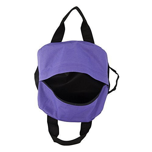 Dalix 12" Mini Two Tone Duffle Bag in Purple and Black