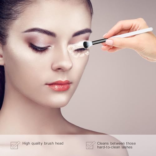 20 PCS Eyelash Cleaning Brush Set, Lash Bath and Shampoo Cleansing Brushes for Extension, Eyeshadow Brush Set, Bulk Black