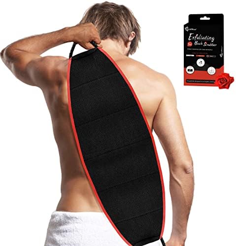 Evridwear Exfoliating Body Scrubber with Handles Back Washer Back Scrubber for Shower Bath Dry Skin Whole Body Deep Clean Men Women(Heavy)