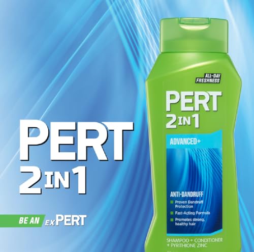 PERT 2 IN 1 Shampoo and Conditioner, Anti-Dandruff, 13.5 Fl. Oz (Pack of 6)