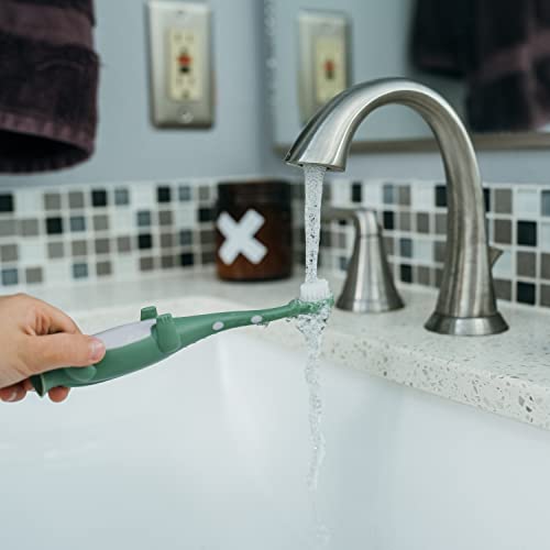 Dr. Brown's Toddler Toothbrush, Dinosaur, Green and Orange, 2-Pack