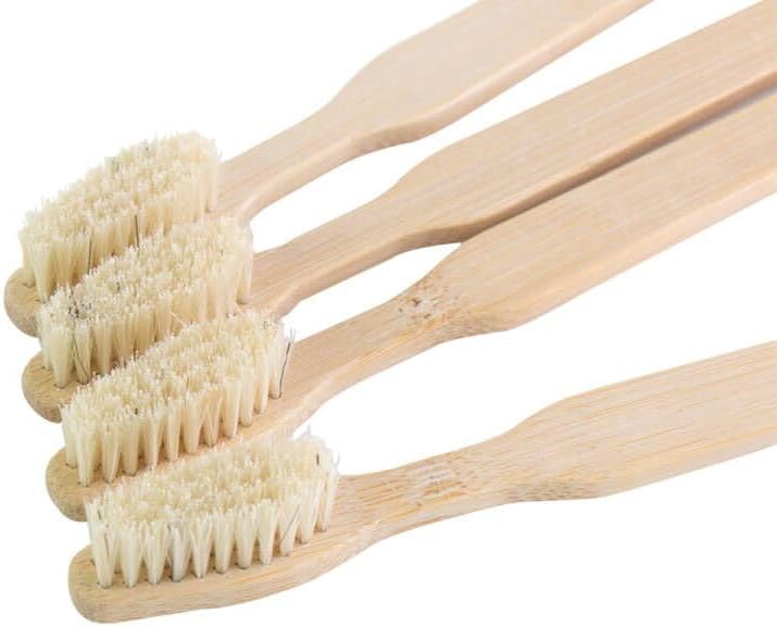 Bamboo Toothbrushes, Boar Bristle Toothbrush, Biodegradable Natural Bamboo Wooden Toothbrush (4)