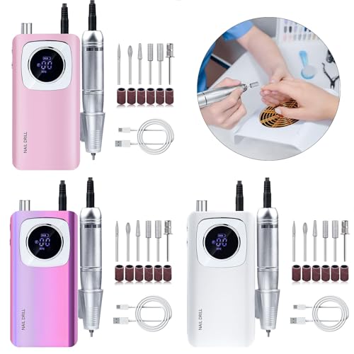 45000RPM Electric Machine Set With LCD Screen File Machine For Acrylic Gels Nails Manicures