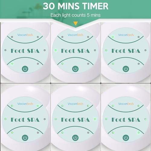 Portable Ionic Detox Foot Bath Machine, Ionic Detox Foot Spa Chi Cleanse with 5 Liners for Home Use Spa Club Salon or Holiday Travel Gift US Stock(Tub not Include)