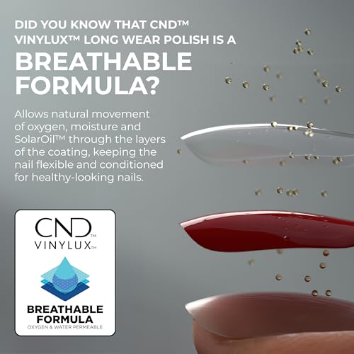 CND Vinylux Longwear White Nail Polish, Gel-like Shine & Chip Resistant Color, 0.5 Fl Oz