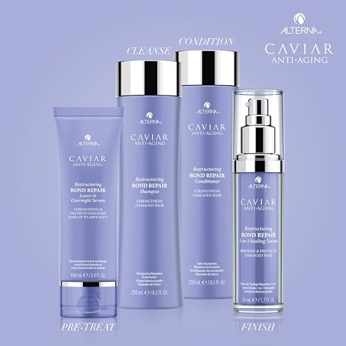 Alterna Caviar Anti-Aging Restructuring Bond Repair Leave In Hair Serum Treatments for Damaged Hair | Sulfate Free, Paraben Free