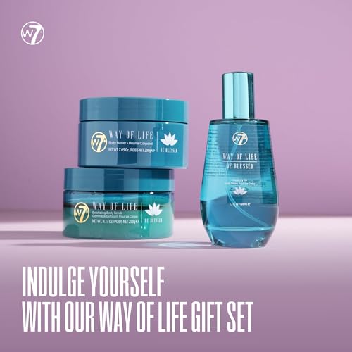 W7 Way of Life Body Care Set | Exfoliating Scrub, Hydrating Body Oil & Nourishing Body Butter | Luxury Skincare for Glowing Skin | Full Size, Long Lasting Products to Use at Home