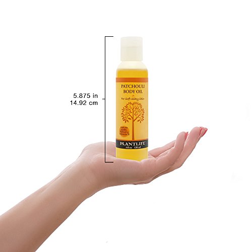 Plantlife Patchouli Body Oil - Moisturizing Natural Body Oil for All Skin Types - Nourishing Dry Skin and Making It Feel Soft and Silky for Women & Men - Bath, Body & Massage Oil - 4oz