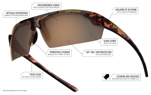Tifosi Optics Track Sunglasses (BlackOut, Smoke Polarized)