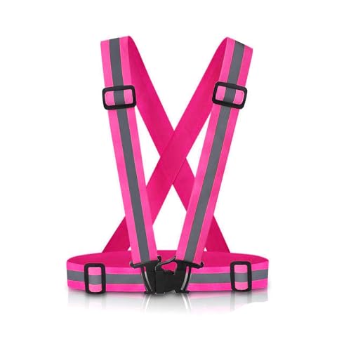 SAWNZC Reflective Vest Running Gear 2Pack, High Visible Reflective Gear for Nighttime Running Biking Motorcycle Dog Walking, Adjustable fits Men Women Kids