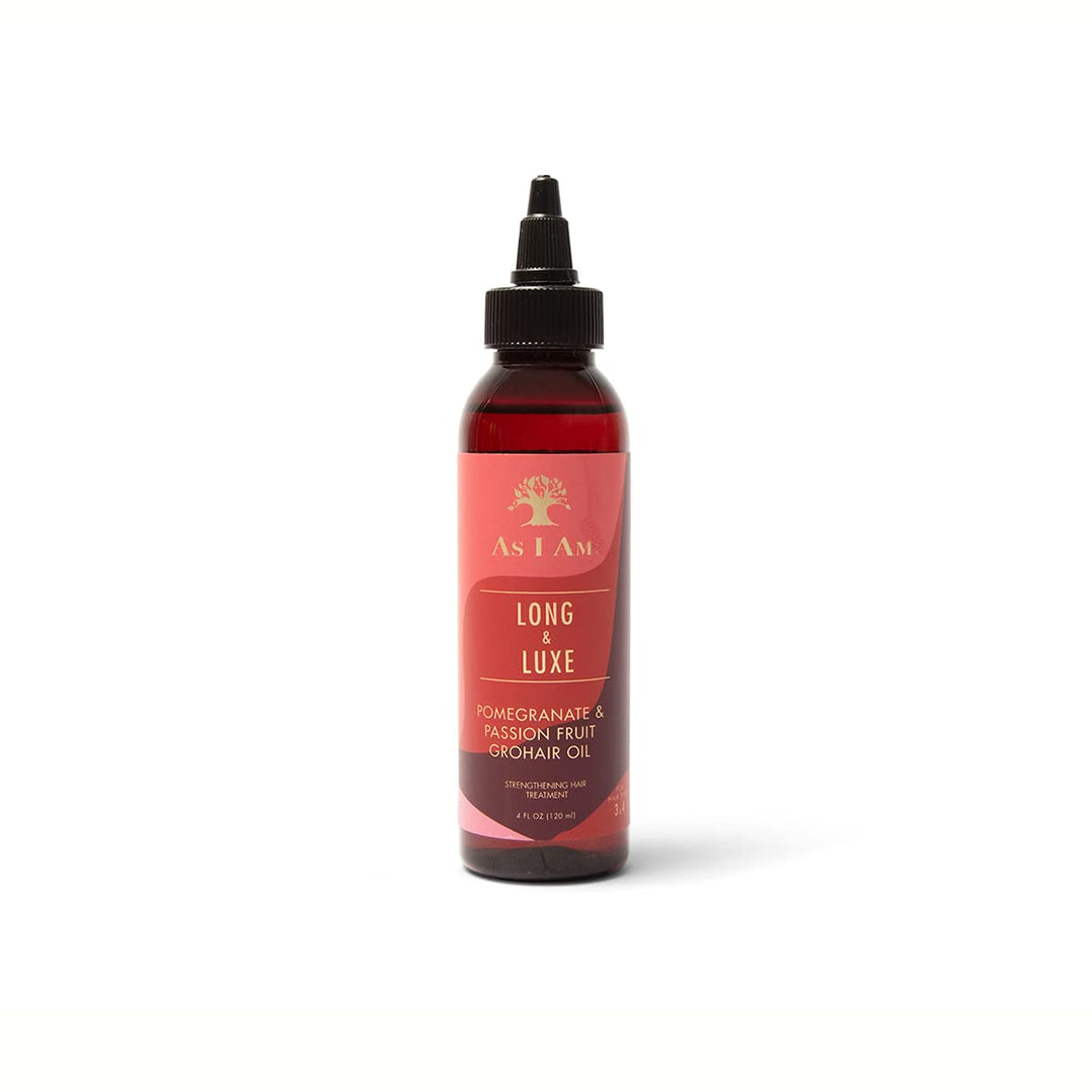 As I Am Long And Luxe Grohair Oil - 4 Ounce - Rejuvenate The Scalp - Promote Hair Retention - Enriched With Pomegranate And Pass