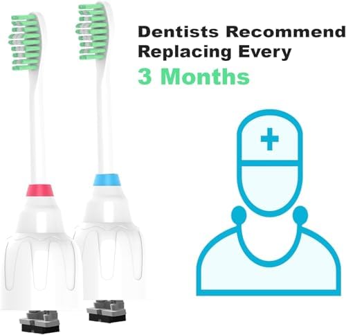 Replacement Heads Compatible with Phillips Sonicare E Series Toothbrush, Brush Head Refill Heads for Essence HX7022 HX7023 HX5610, 8 Pack