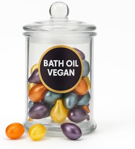 Bath Oil Beads for tub 90s | Bath Pearls Beads with Oil Bulk | Original Vegan Bath Pearls with Custom Essential Oil Blends | 97% Natural Bath Oil Pearl for Bathtub Gift Set | Pack of 40