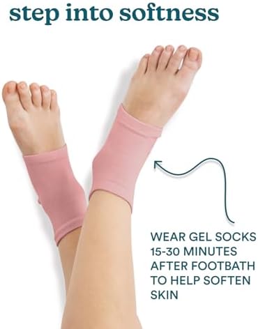 Homedics Bubble Bliss® Deluxe Footbath Gift Set – Heated Foot Spa with Invigorating Bubbles, 3 Massage Attachments, Pumice Stone, Moisturizing Heel Socks & Splash Guard for Ultimate Relaxation