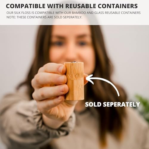 Biodegradable Silk Dental Floss Refill - Six Pack - Organic Natural Dental Floss, Refillable, Compostable Peace Silk Dental Floss Refills - 6 x 33 Yards - Eco-Friendly Mint Candelilla Wax