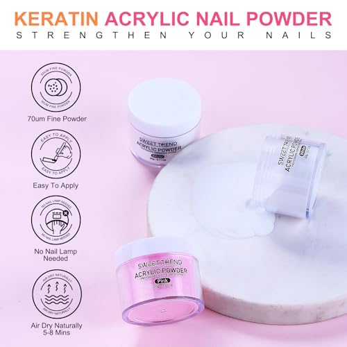 Acrylic Nail Kit with Everything: Beginners Set with Drill - Professional Acrylic Powder Glitter Monomer False Tips Top Base Coat Starter Kit - Full Decorations Nail Supplies for Nail Extensions Gift
