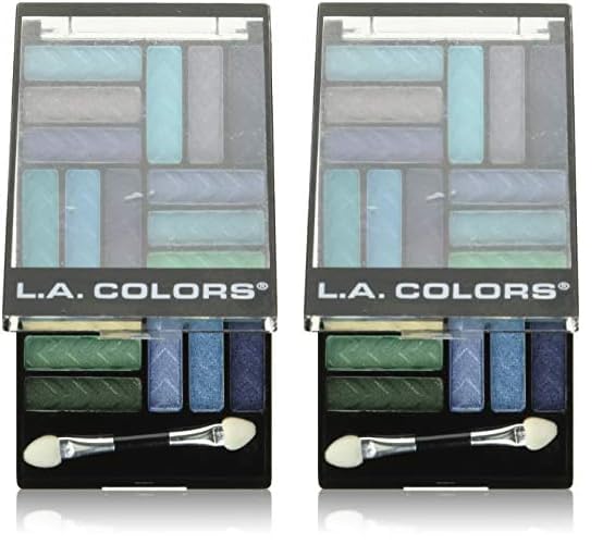 L.A. COLORS 18 Color Eyeshadow Palette, Shady Lady CES751 (Pack of 2)