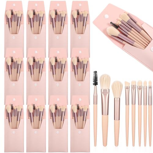 12 Sets Travel Size Makeup Brushes Set Mini Face Make up Brushes Brushes Bag for Makeup Party Favors Wedding Bridal Shower Bridesmaid Gift Favors Bachelorette Party Gift