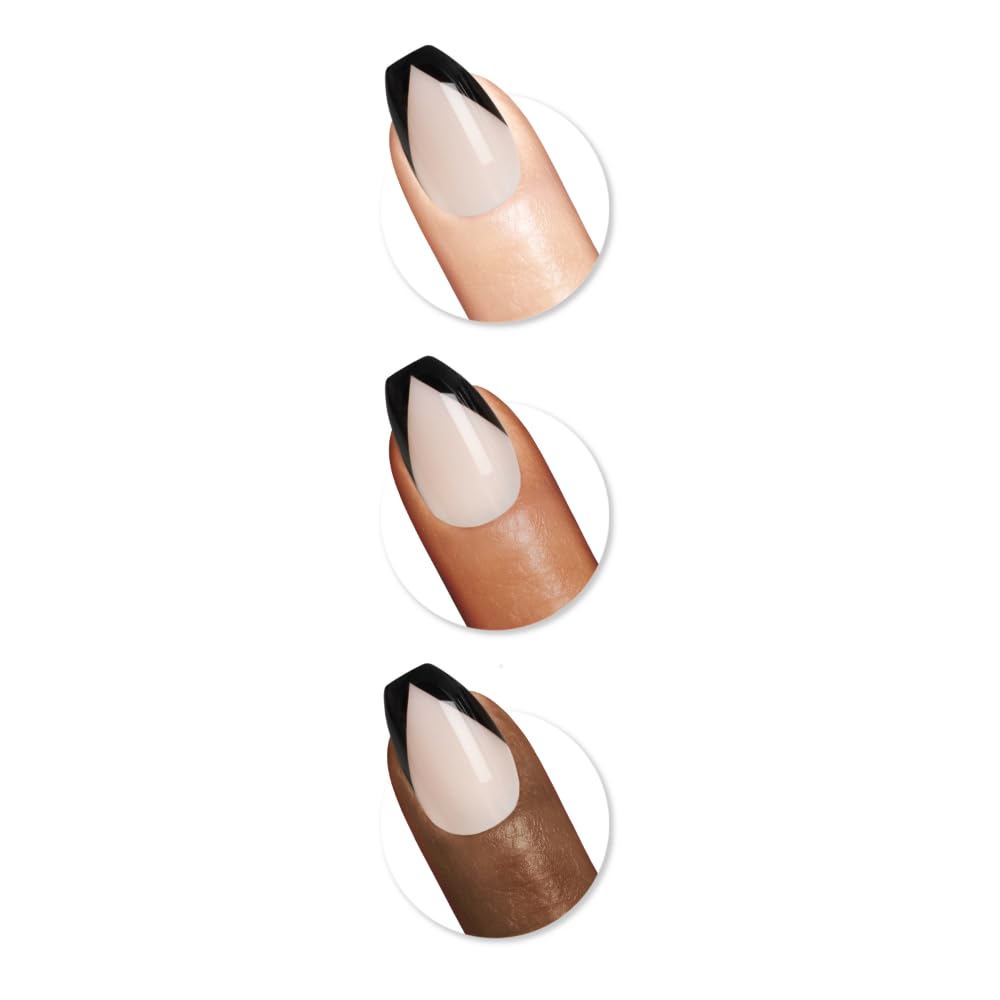 Sally Hansen Instant Cuticle Remover | French Twist Press-On Nails Kit - 15 Sec Gel, Aloe & Chamomile