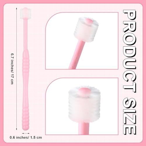 2 PCS Chemotherapy Must Have Toothbrush for Sensitive Mouths Chemo Care Package for Women Comfort Items Chemo Patients Spinning Toothbrush Oral Supplies(Pink)