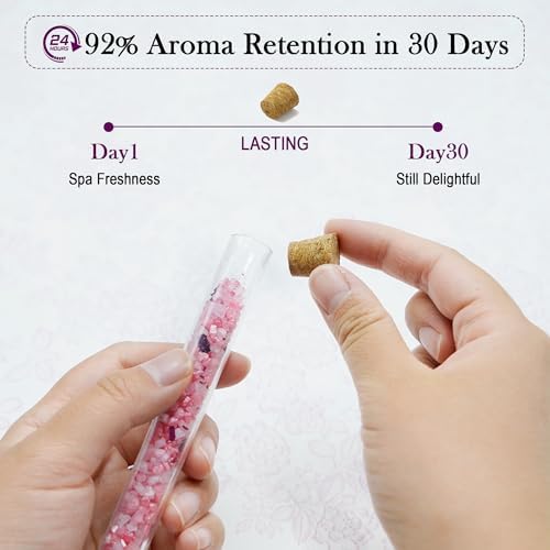 Bath Salt Gift Set for Women – 8 Pack Epsom and Dead Sea Salt with Essential Oils, Daily Relaxing Soak for Tub or Foot Bath, Travel Size, 1oz Each