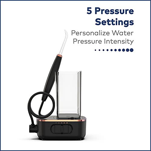 Waterpik Sidekick Portable Water Flosser, Perfect for Travel & Home, ADA Accepted, Black/Copper WF-04