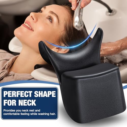 Udefineit Salon Shampoo Neck Rest Cushion, Non-Slip Silicon Shampoo Neck Rest for Sink, Comfortable Shampoo Bowl Neck Rest Pillow, Portable Neck Support for Salon Hairdressing Spa Washing Sink Basin