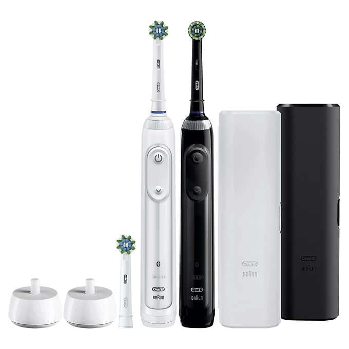 Oral-B Professional Clean 5000 X Electric Toothbrush Twin Pack, Rechargeable Power Toothbrushes - Pack of 2