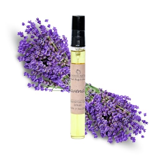 Alcohol Free | Lavender | Natural Essential Oil Perfume | Paraben Free, Phthalate Free Plant Based Oil Perfume and Cologne, Nourishing, and Uniquely Handcrafted (Lavender - Spray)
