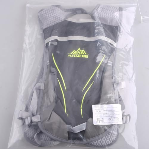 TRIWONDER Hydration Pack Backpack 5/5.5L Hydration Running Vest for Cycling, Running, Marathoner, Hiking (02 Black&Grey 5.5L - with 1.5L Water Bladder, One Size)