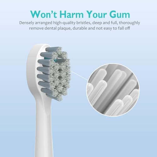 Replacement Brush Heads for Waterpik Sonic Fusion 2.0 - Flossing Toothbrush Head for Water pik with Color-Coded Rings & Hygienic Caps - 3 Pack White Soft Bristles