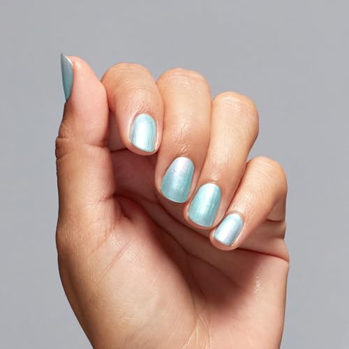 OPI Nail Lacquer Nail Polish | Opaque Light Blue Green Shimmer Chip Resistant Nail Polish | Vegan, Fast Drying, Streak Free