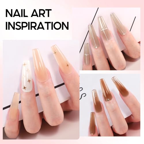COSCELIA Poly Nail Gel Kit Starter Kit 18pcs 16ML Poly Nail Extension Gel without Lamp for Beginners with Everything Nail Thickening Solutions Matte Top Coat Summer Colors DIY Gifts for Women