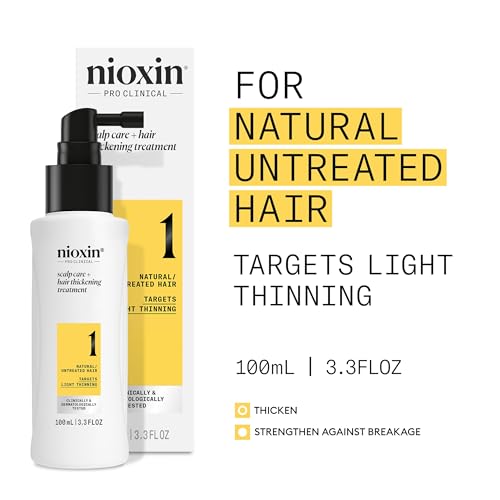 Nioxin System 1 Scalp Care + Hair Thickening Leave-In Treatment | For Natural Hair with Light Thinning | Strengthen Against Damage & Breakage with Niacinamide & Biotin
