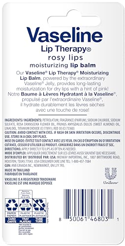 Vaseline Lip Therapy Rosy Lips Moisturizing Lip Balm - Twin Pack (2-Pack)