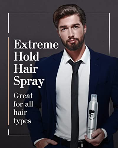 Avenue Man Extreme Hold Hairspray, 9.0 oz - Paraben-Free Hair Spray for Men with Natural Extracts - Hair Products For Men - Extra Firm Hold Hair Spray, Made in Portugal