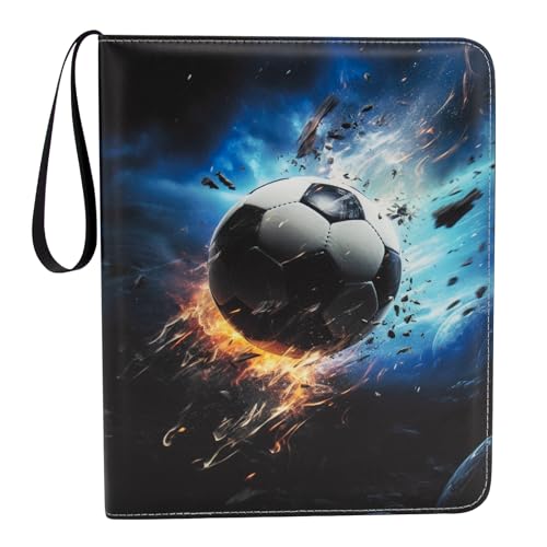 900 Pockets card binder Football Card Binder, Football Trading Cards, Display Case with Football Card Sleeves Card Holder Protectors Set for Football Cards (Football 3)